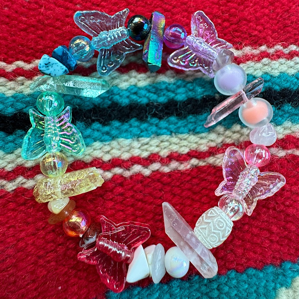 Bracelet Hand Made Genuine Crystals Beaded